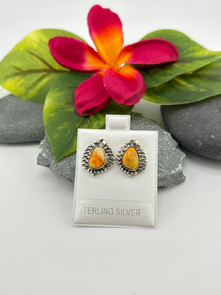 Bumblebee Jasper Stud Earrings