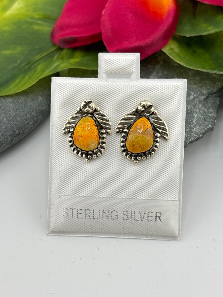 Bumblebee Jasper Stud Earrings