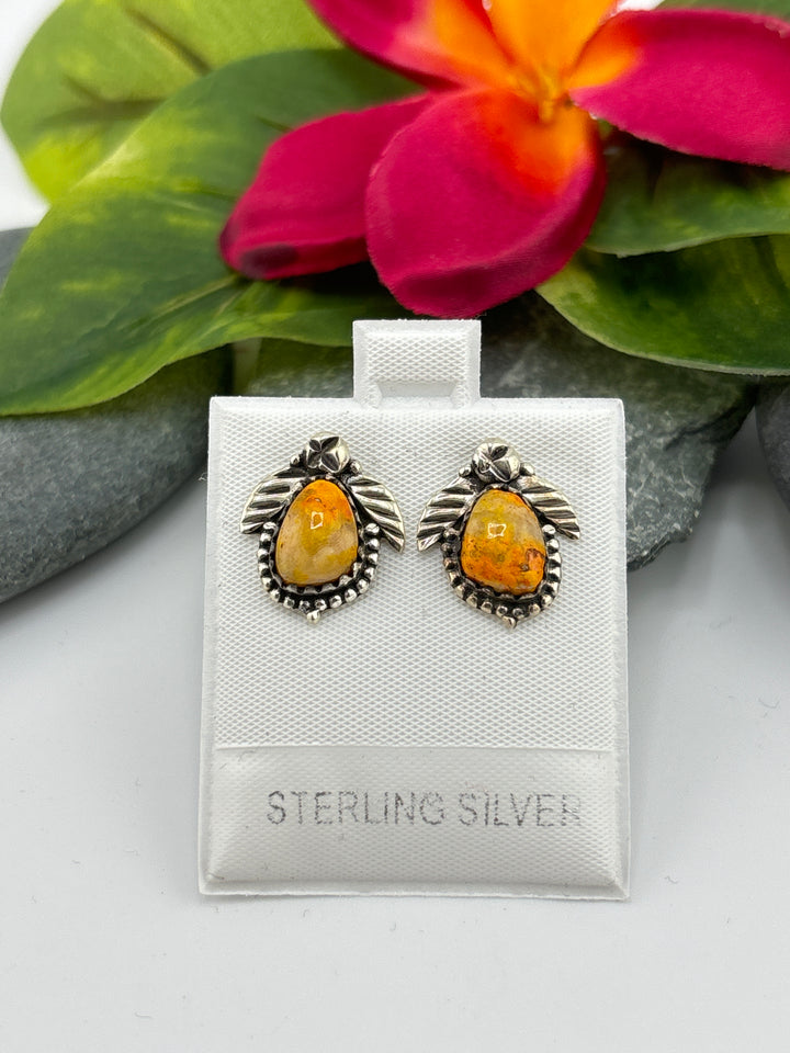 Bumblebee Jasper Stud Earrings