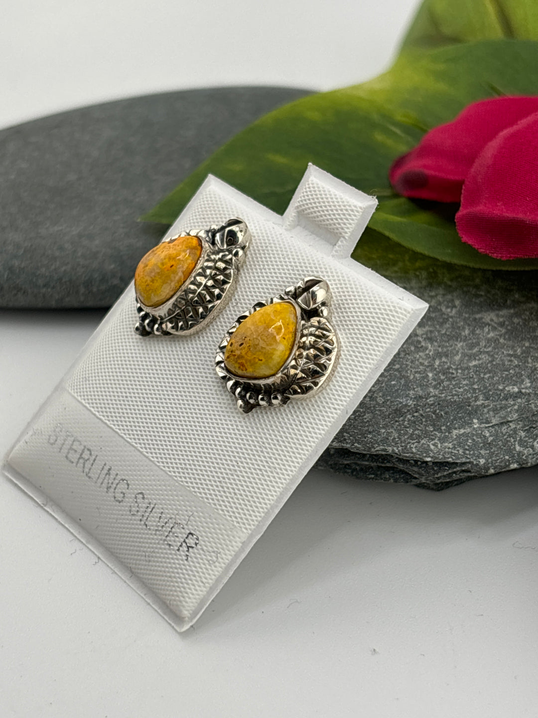 Bumblebee Jasper Stud Earrings