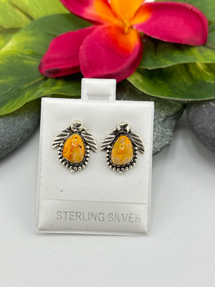 Bumblebee Jasper Stud Earrings