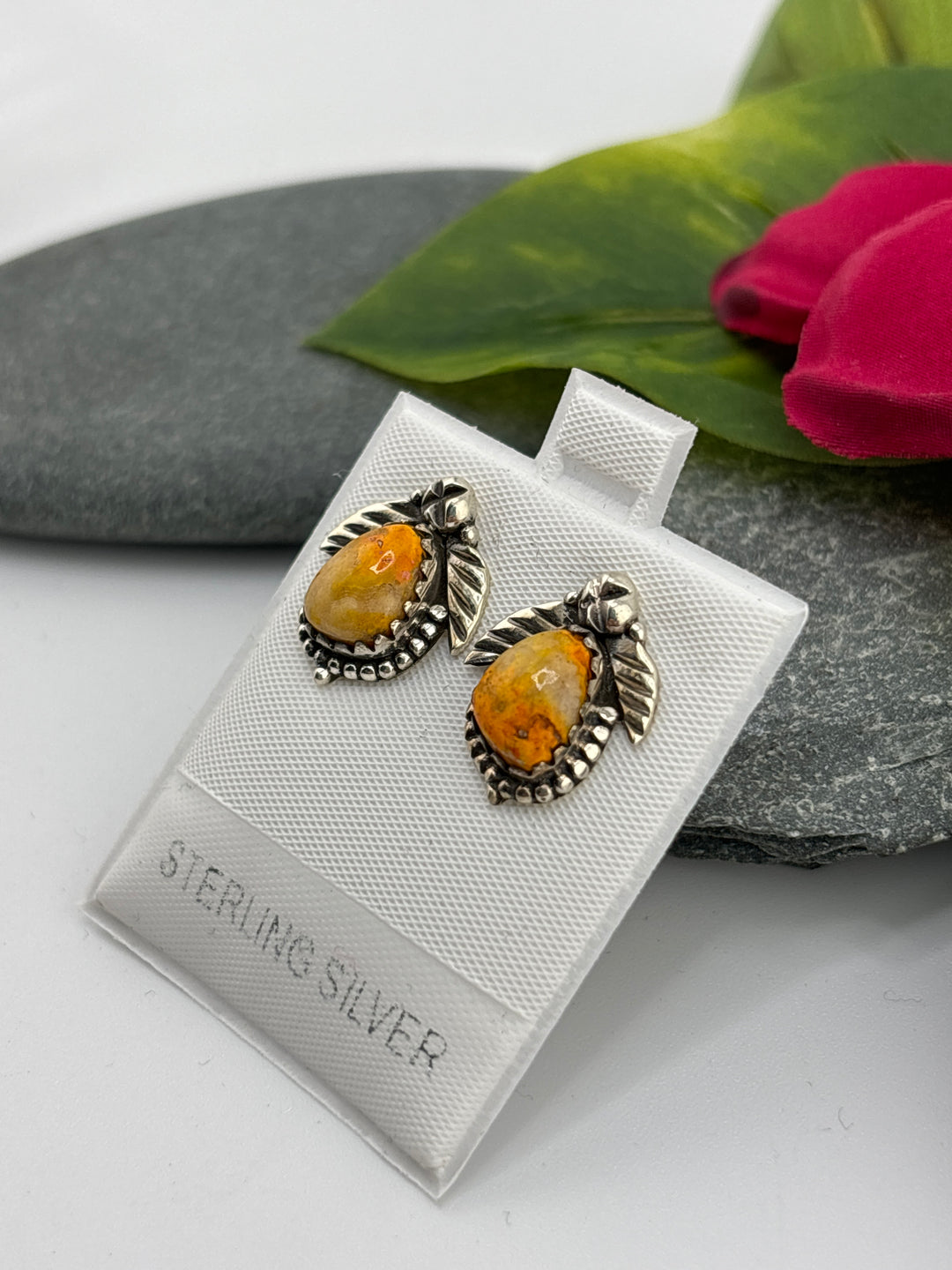 Bumblebee Jasper Stud Earrings