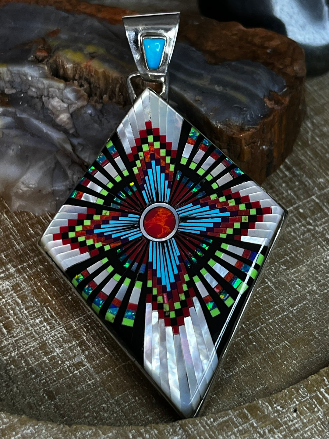 Micro inlay cross sterling silver 925 Pendant