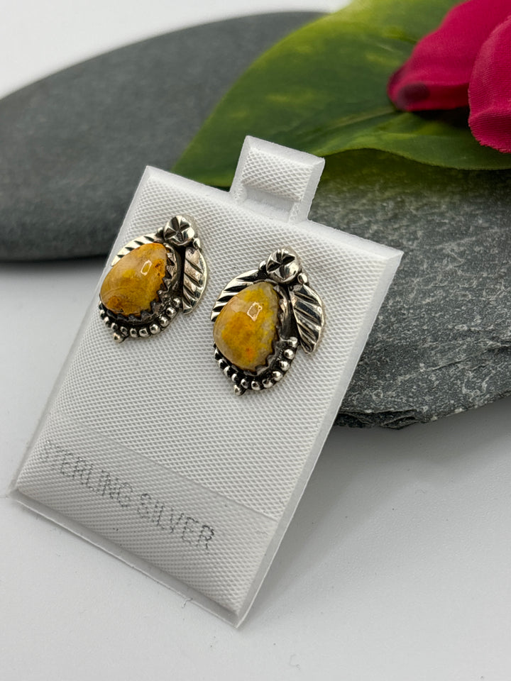 Bumblebee Jasper Stud Earrings