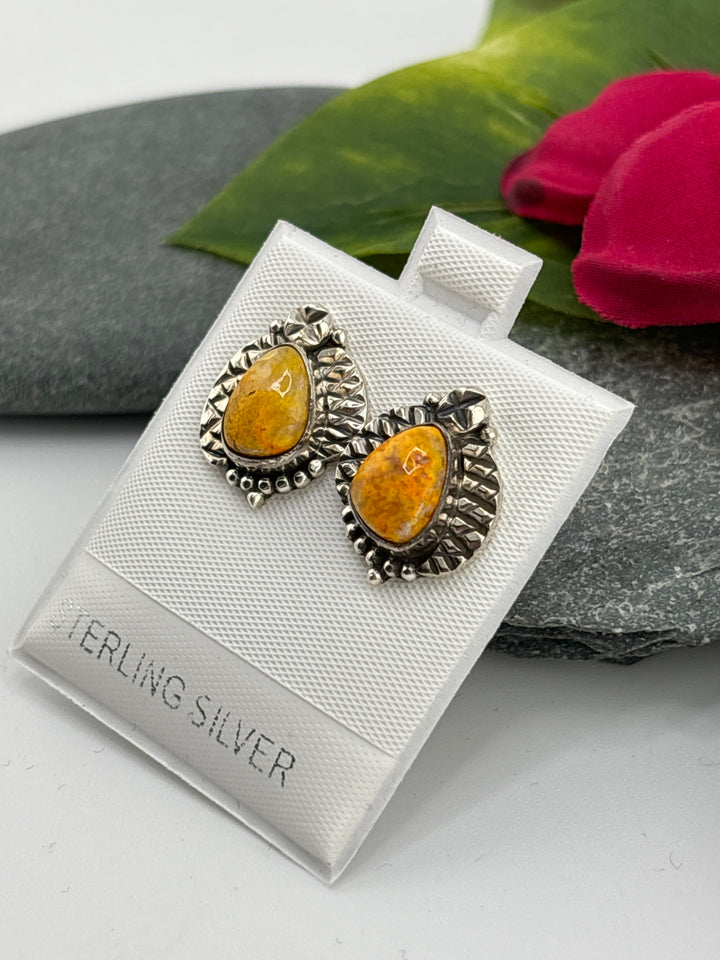 Bumblebee Jasper Stud Earrings