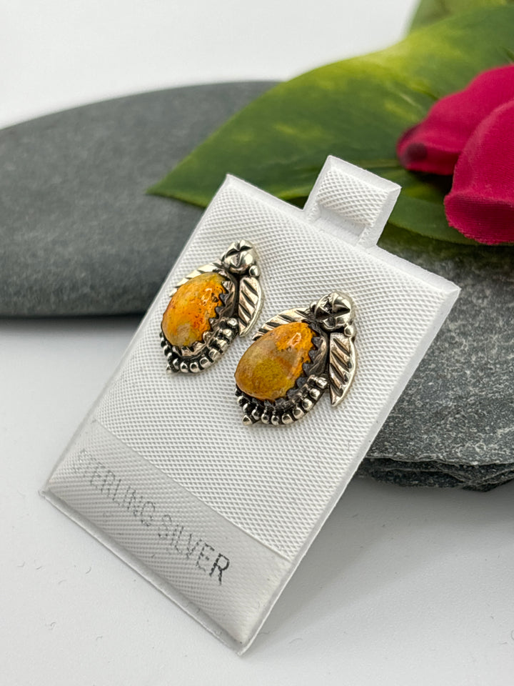 Bumblebee Jasper Stud Earrings