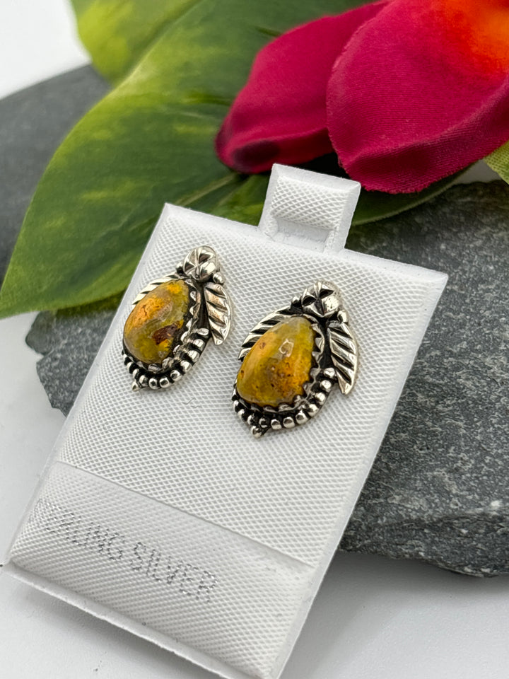 Bumblebee Jasper Stud Earrings