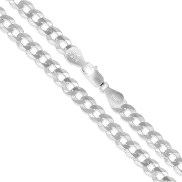 Curb - 3.7mm - Sterling Silver Curb Chain Bracelet - 9"