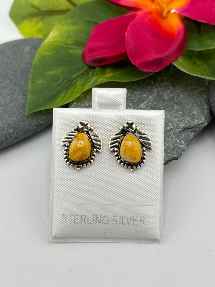 Bumblebee Jasper Stud Earrings