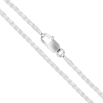 Rope - 1.4mm - Sterling Silver Rope Chain Necklace - 16in