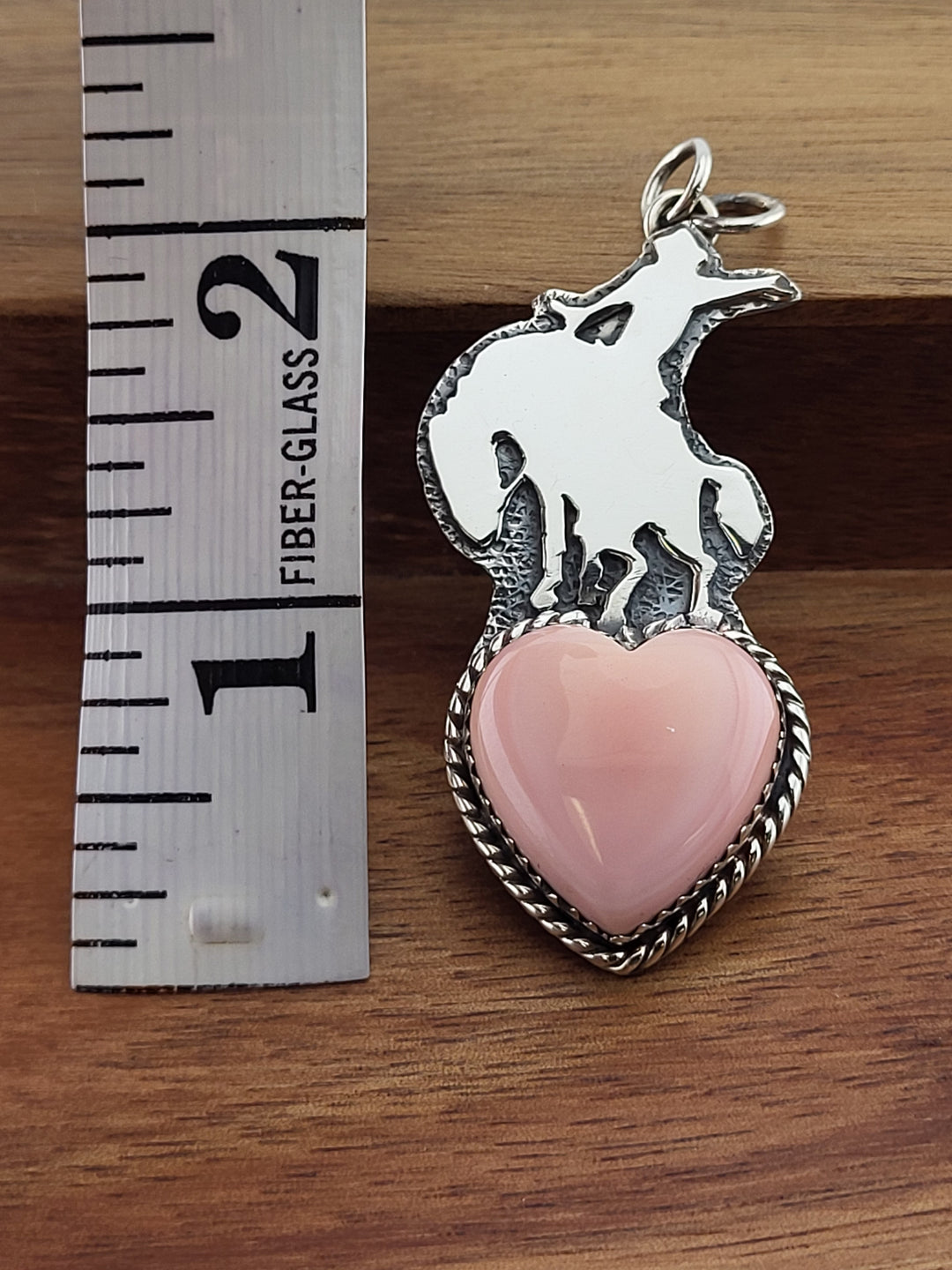 925 Sterling Silver Queen Conch Heart Rodeo Pendant