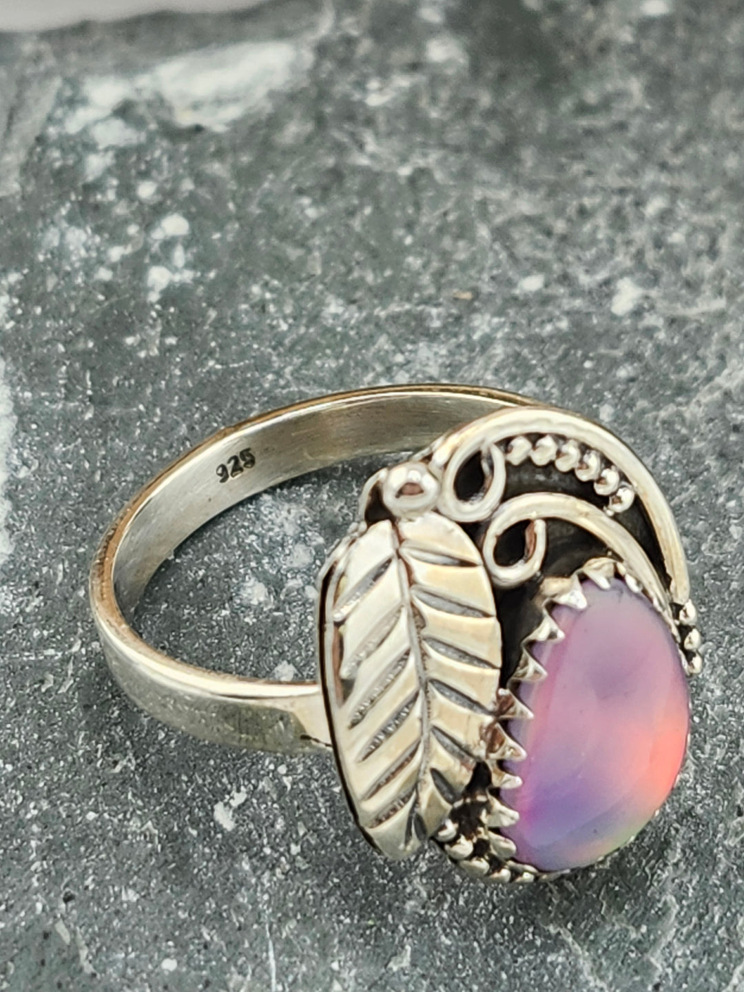 Aurora Opal Ring Size 9