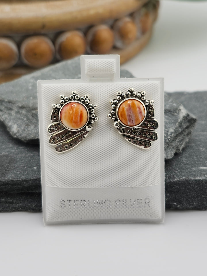 Spiny Oyster PostBack Earrings