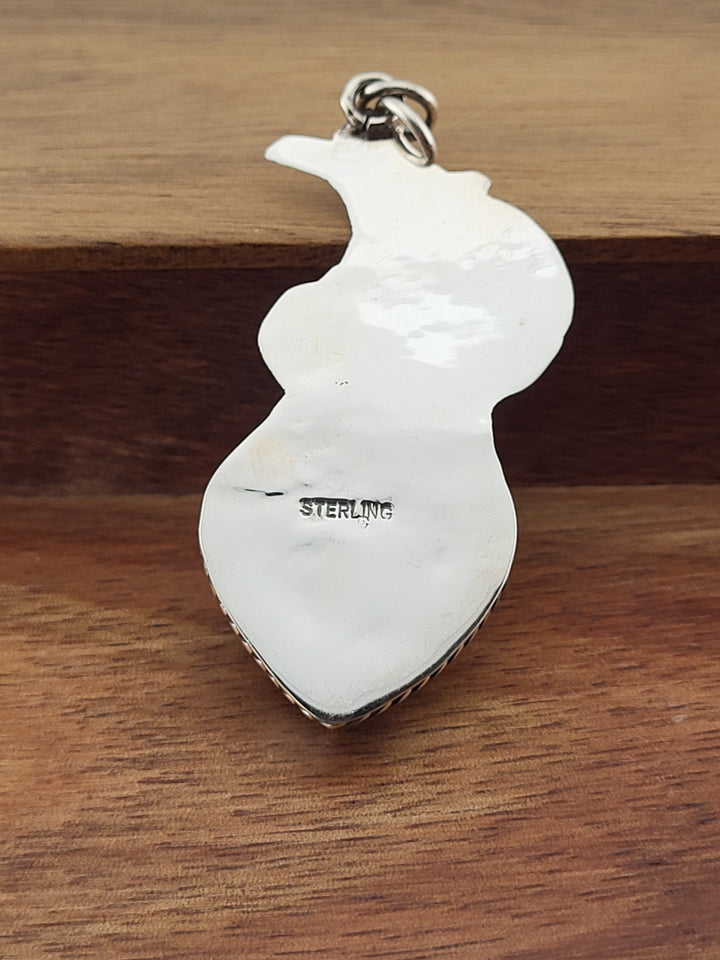 925 Sterling Silver Queen Conch Heart Rodeo Pendant