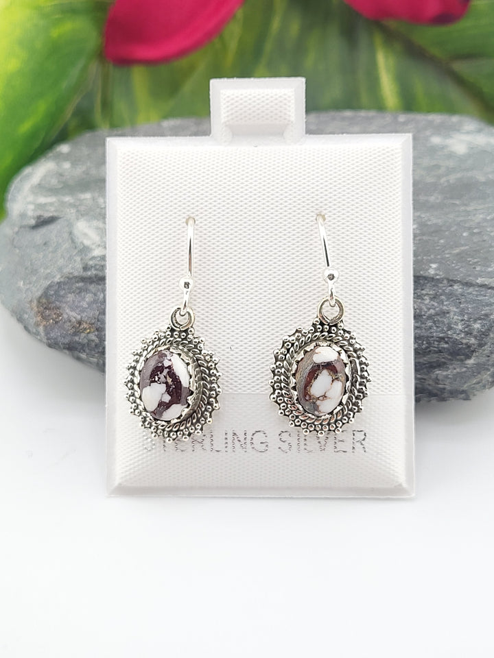 White Buffalo Dangle Earrings