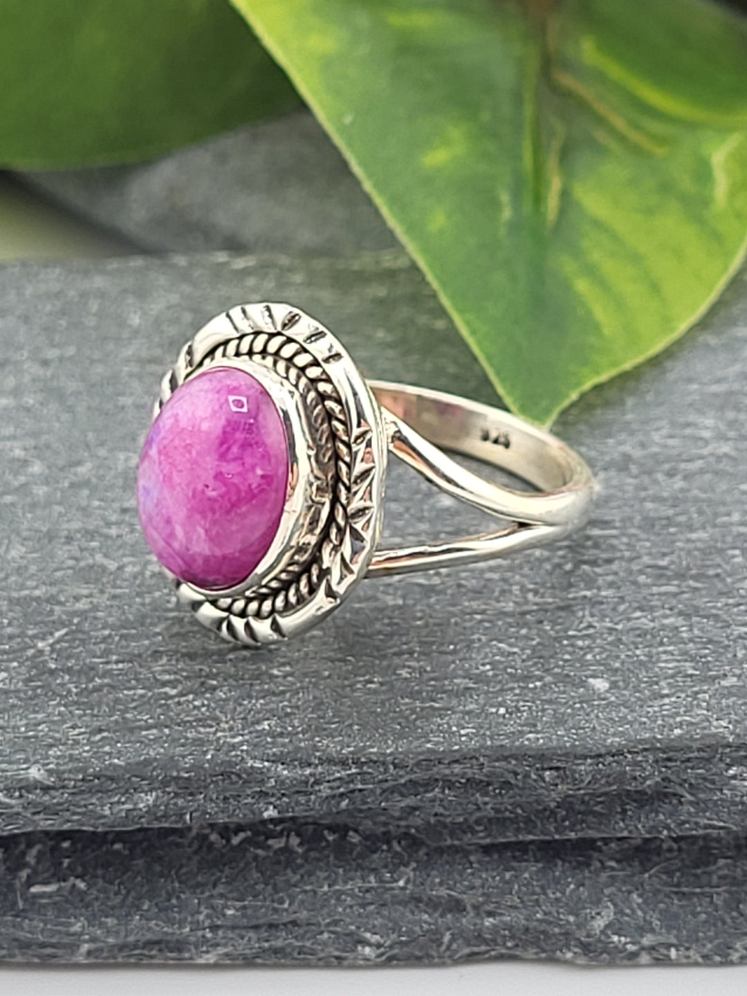 Pink Moonstone Ring