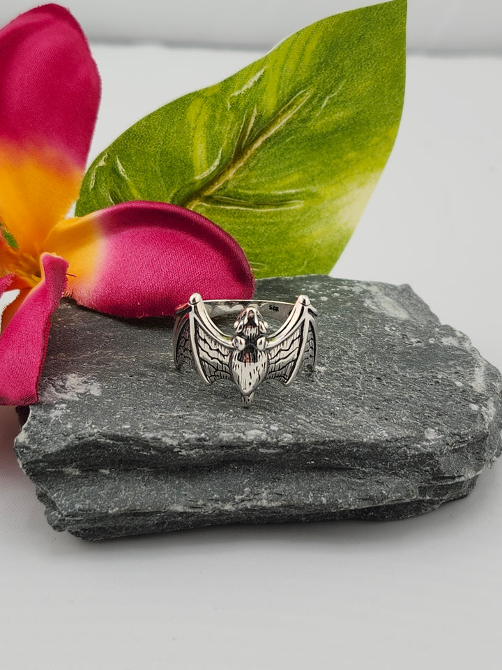 Silver Bat Ring