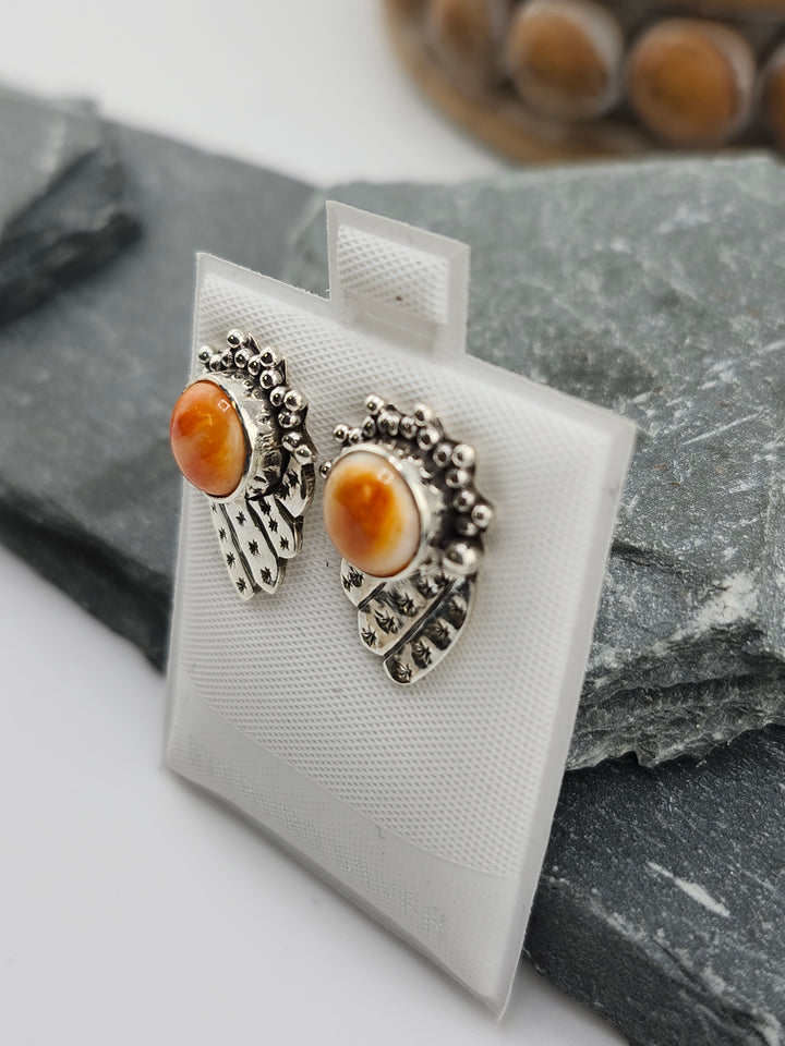 Spiny Oyster PostBack Earrings