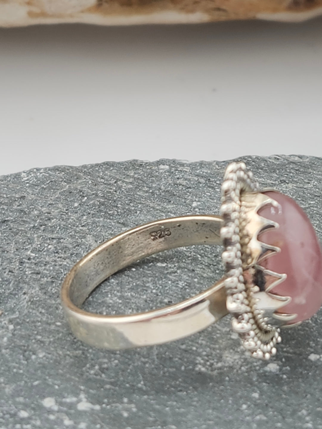 Morganite Teardrop Ring Size 7