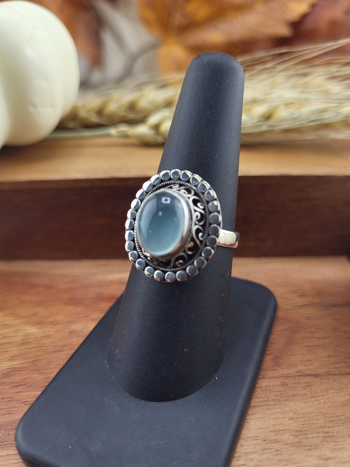 Aqua Chalcedony Ring