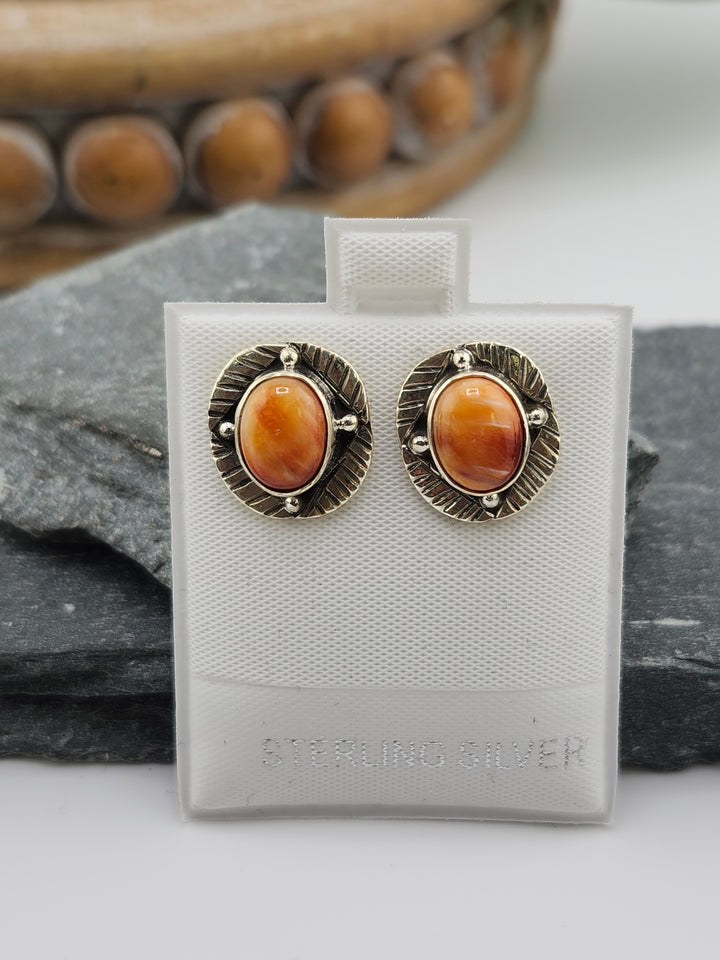 Spiny Oyster PostBack Earrings