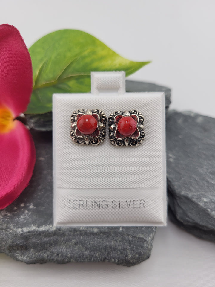 Bali Italian Coral Earrings