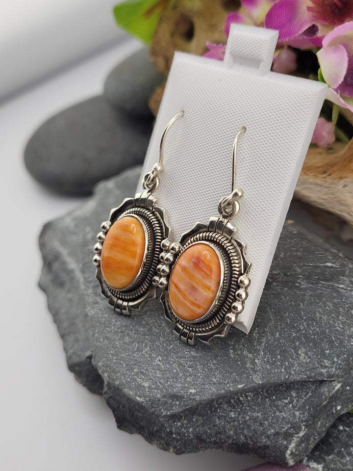 Spiny Oyster Dangle Earrings