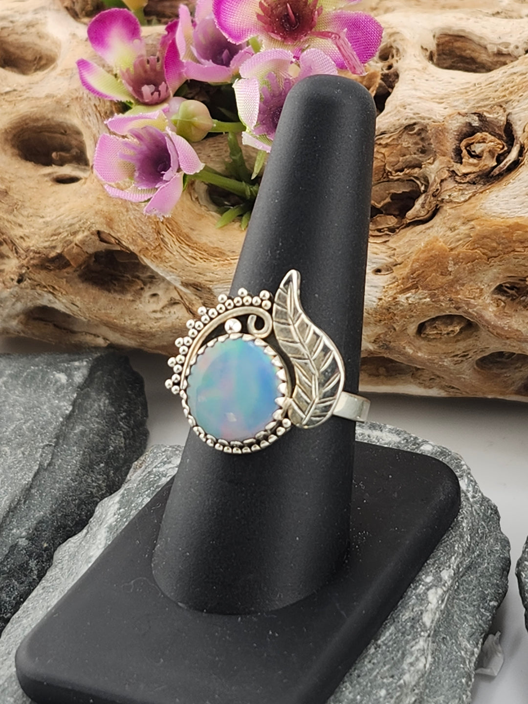 Aurora Opal Ring Size 9