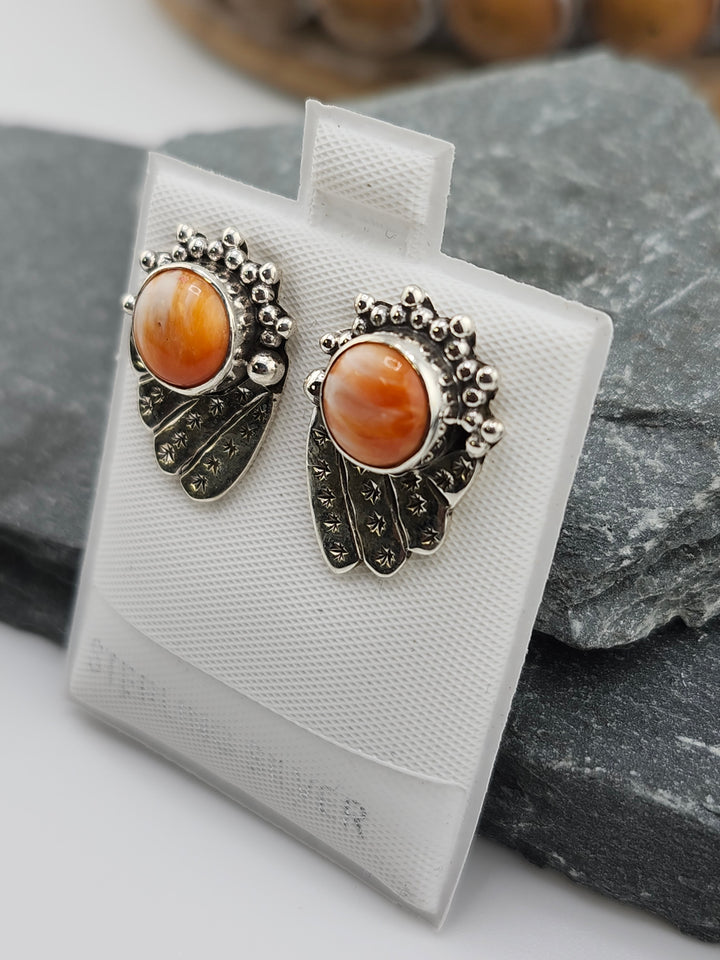 Spiny Oyster PostBack Earrings