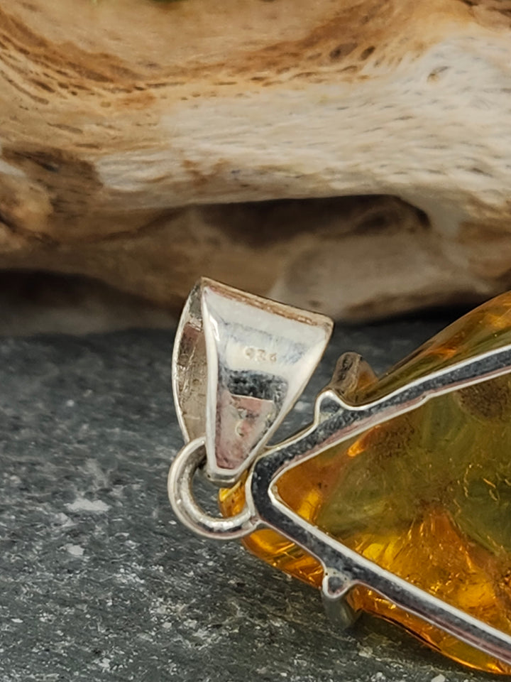 Raw Baltic Amber Pendant