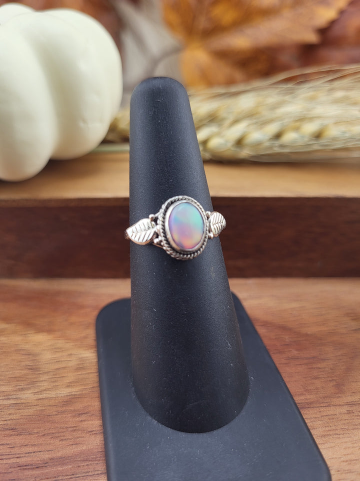 Oval Aurora Opal Ring