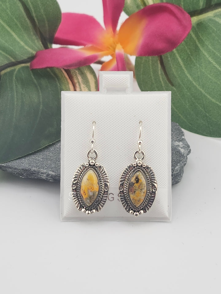 Bumblebee Jasper Dangle Earrings