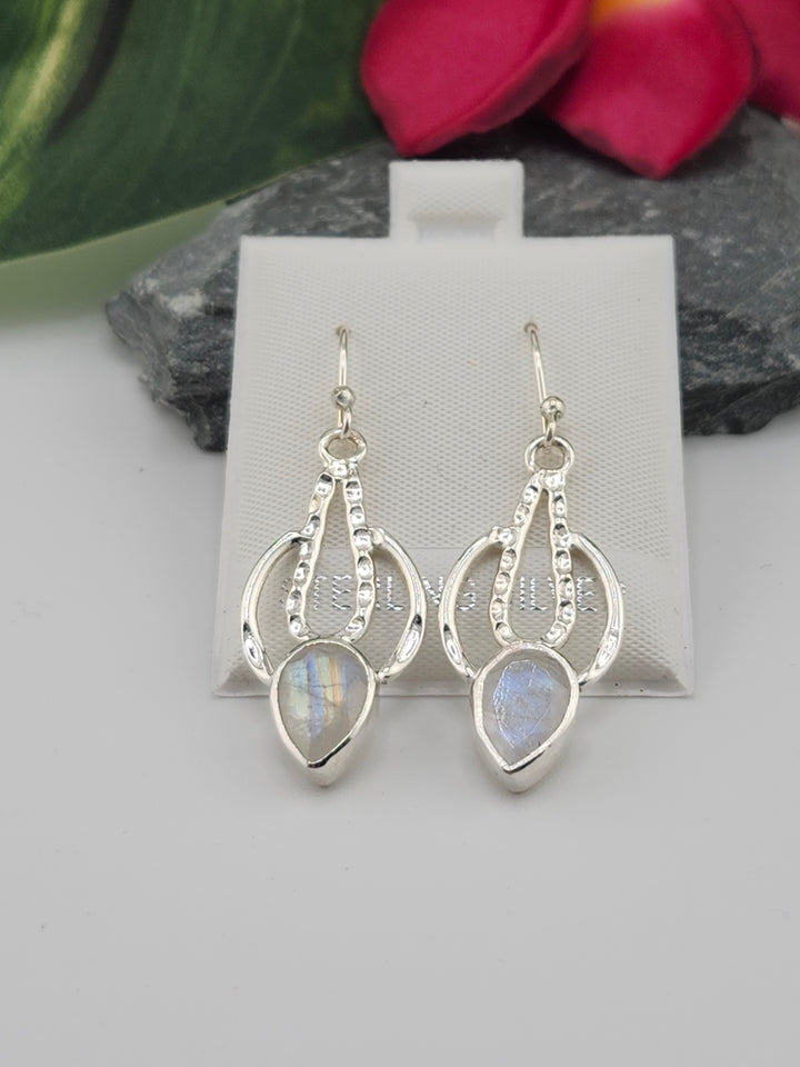 Moonstone Teardrop Dangles Earrings