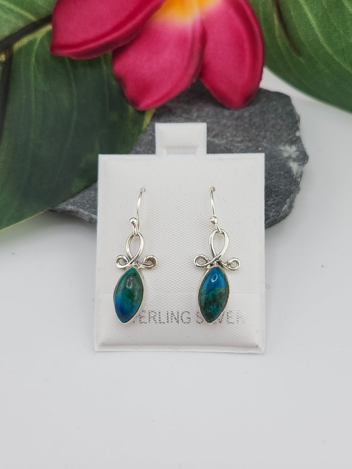 Chrysocolla Marquis Dangle Earrings