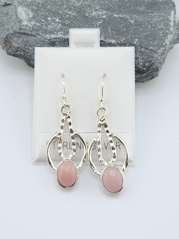 Pink Opal Dangle Earrings