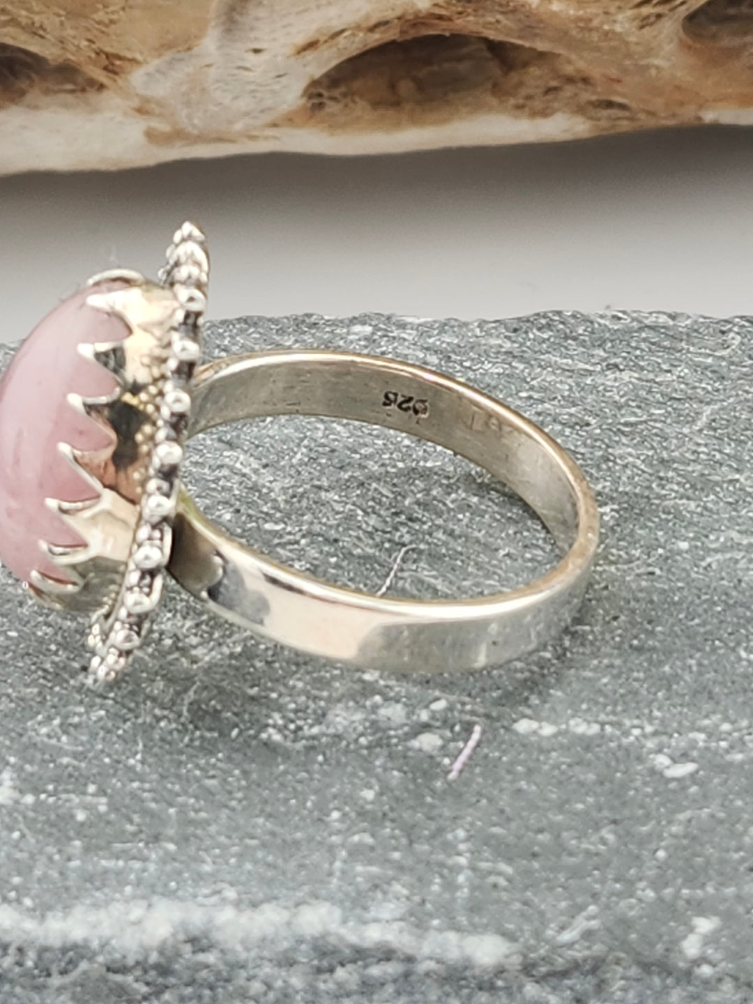 Morganite Teardrop Ring Size 8