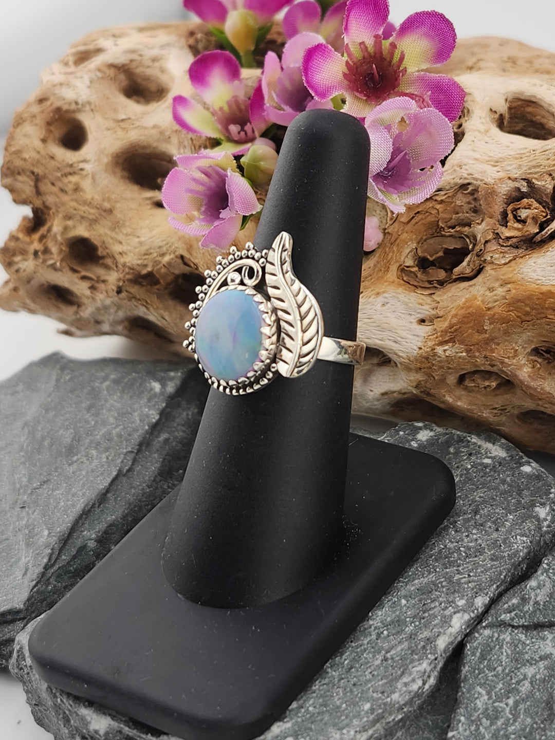 Aurora Opal Ring Size 7