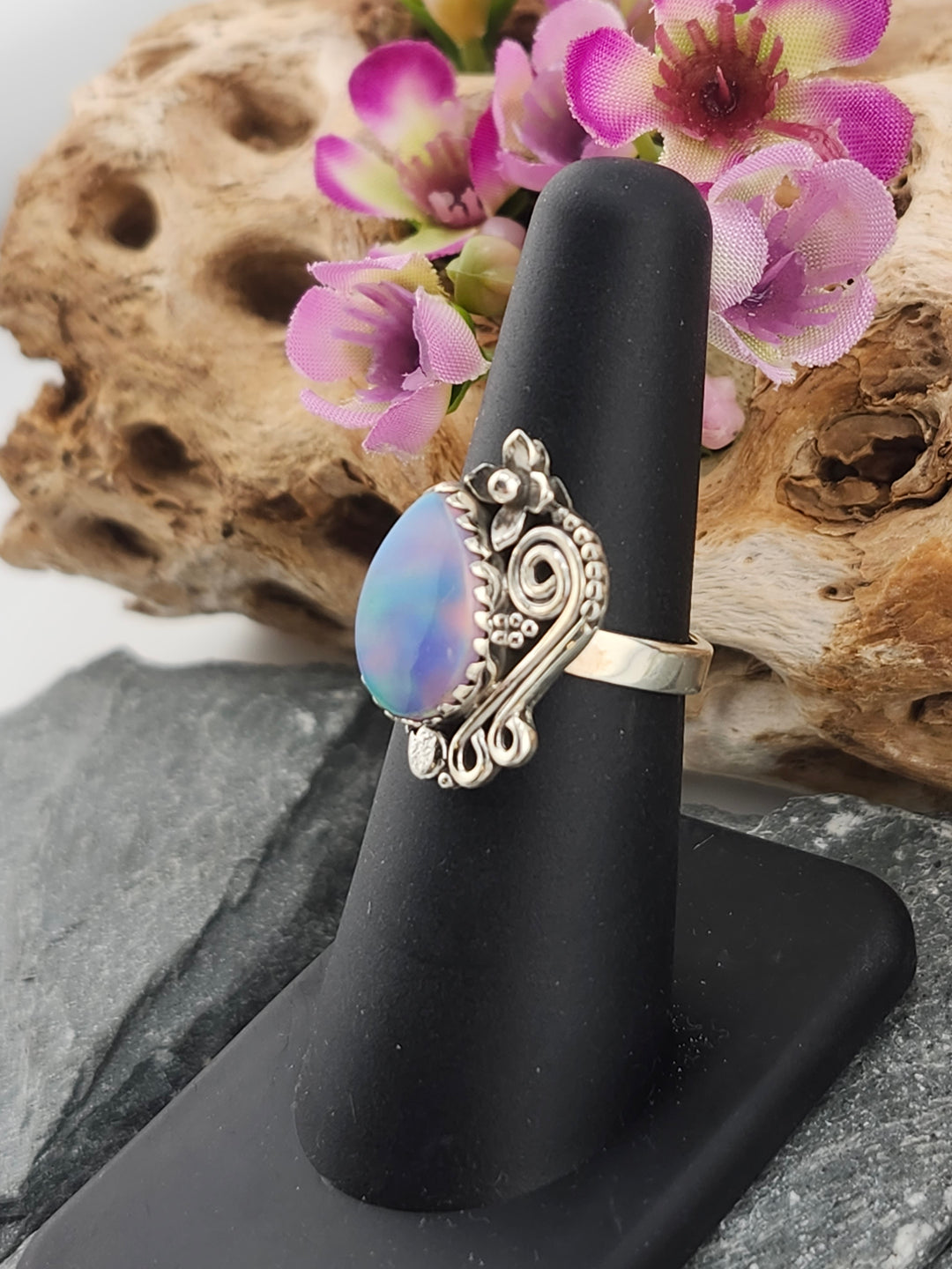 Aurora Opal Ring Size 6