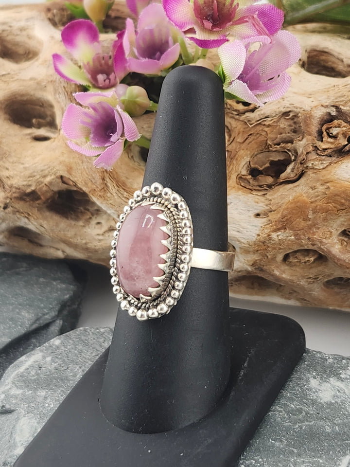 Morganite Oval Ring Size 7.5