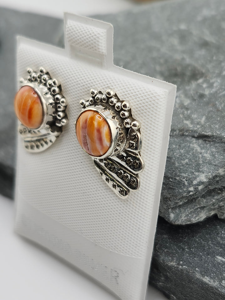 Spiny Oyster PostBack Earrings