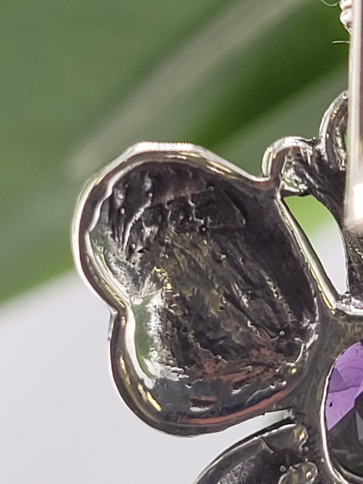 Bali Amethyst Butterfly Dangles