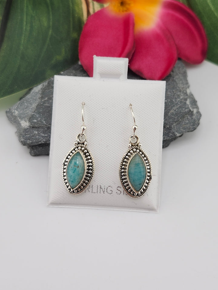 Amazonite Marquise Dangle Earrings