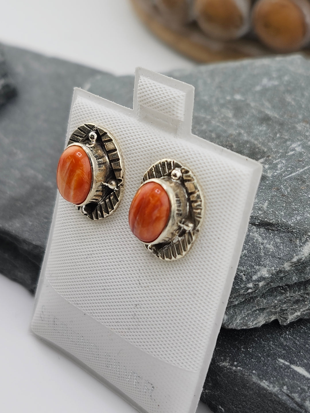 Spiny Oyster PostBack Earrings