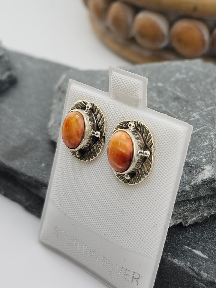 Spiny Oyster PostBack Earrings