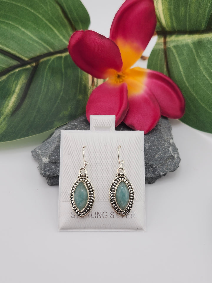 Amazonite Marquise Dangle Earrings