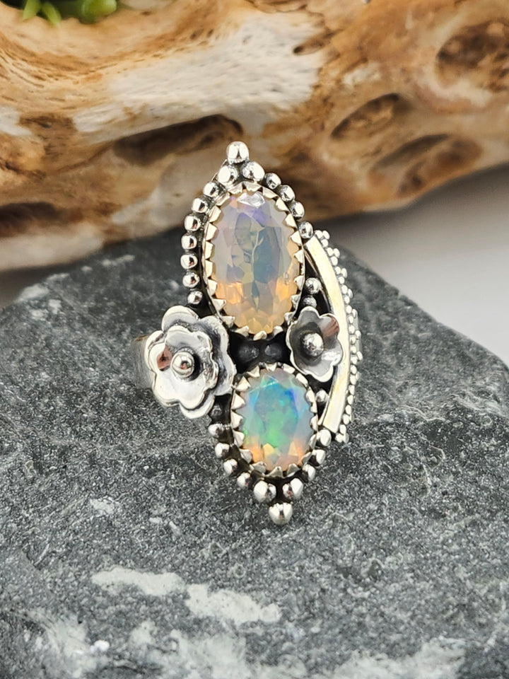 Double Ethiopian Opal Ring