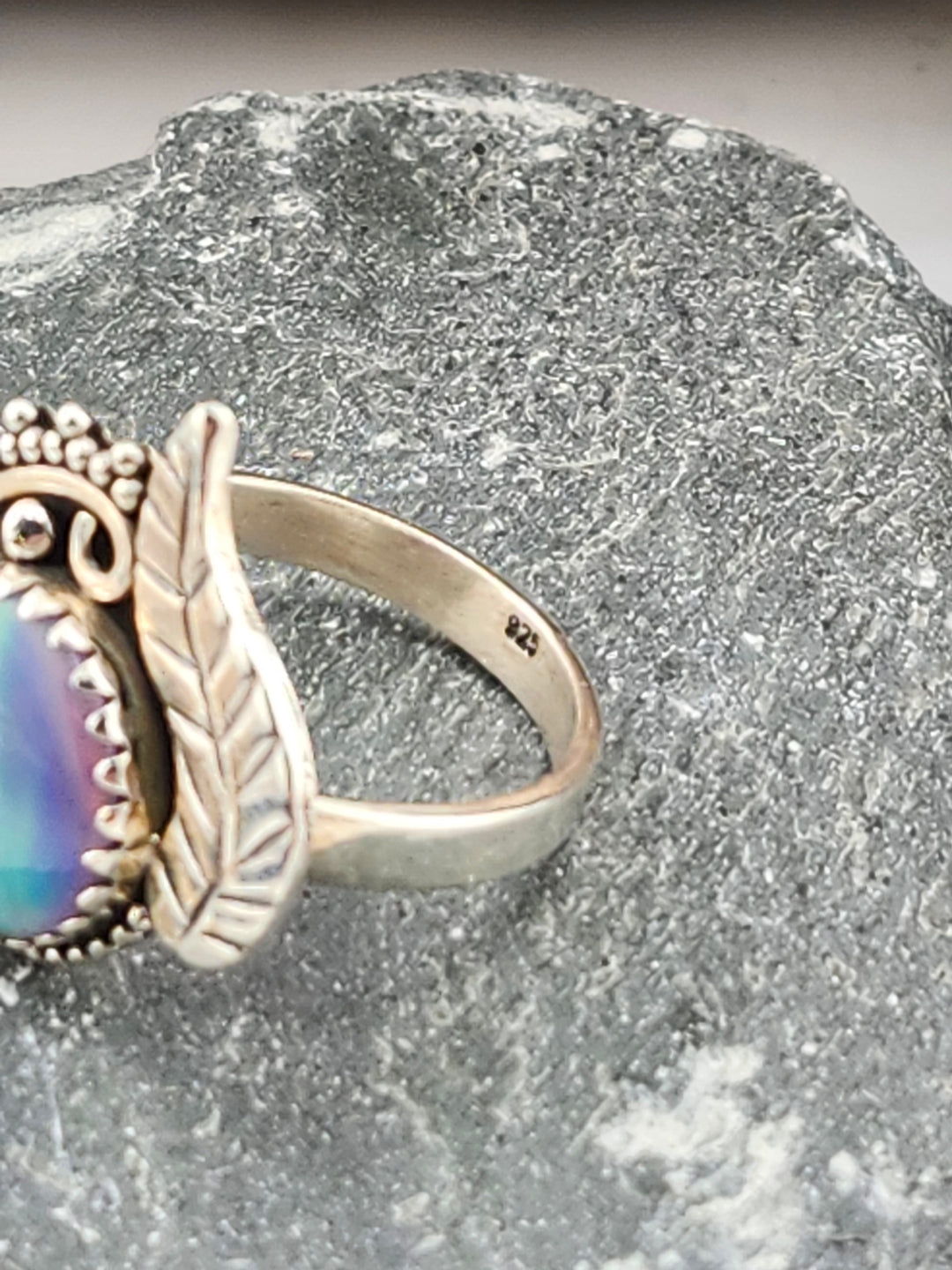 Aurora Opal Ring Size 9