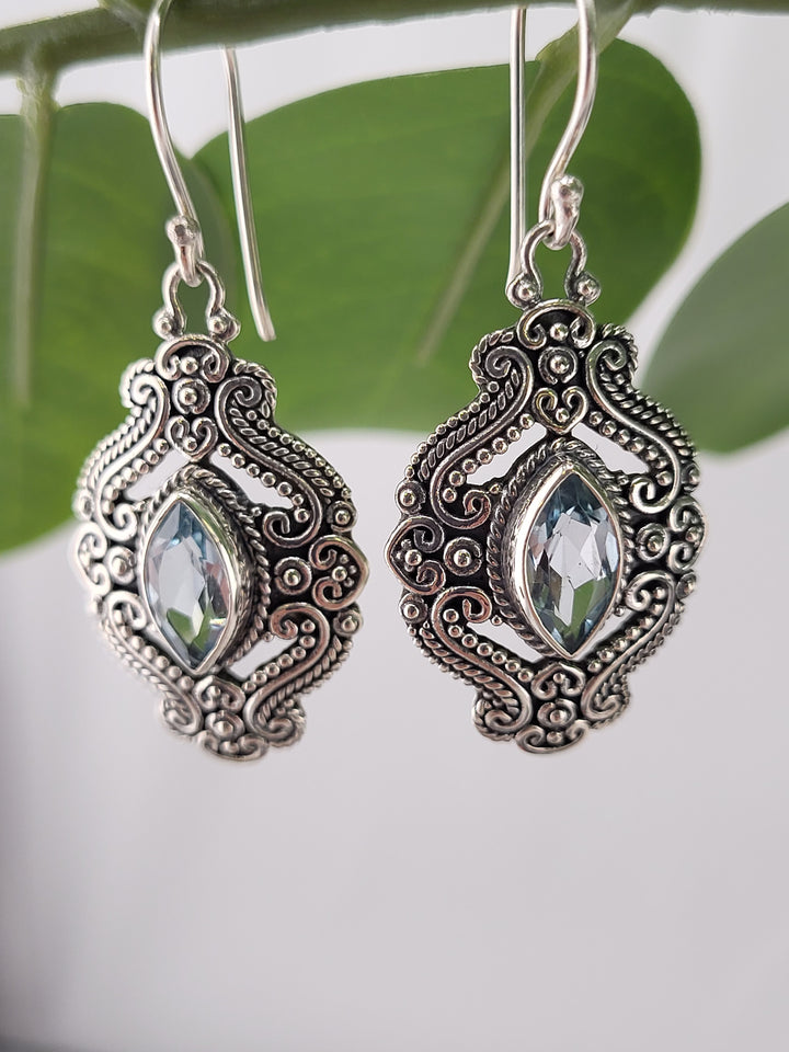 Bali Topaz Dangle Earrings