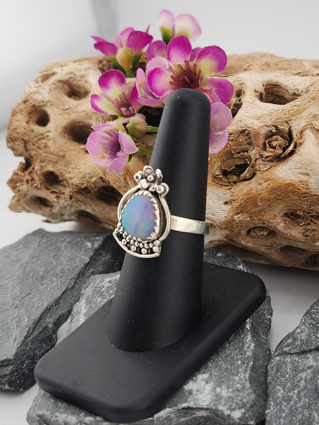 Aurora Opal Ring Size 7