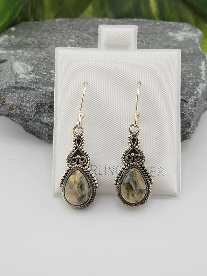 Bumblebee Jasper Dangle Earrings